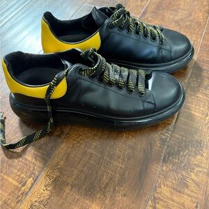 Alexander McQueen Black and Yellow Sneakers EU 42